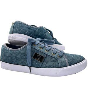 G by Guess Los Angeles Backer Sneaker Women's Blue Denim Sz 9.5